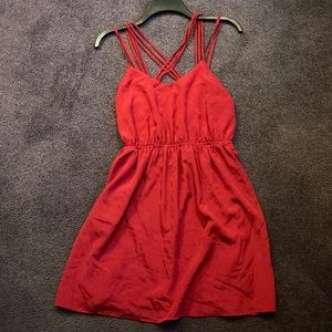 Red formal mini dress